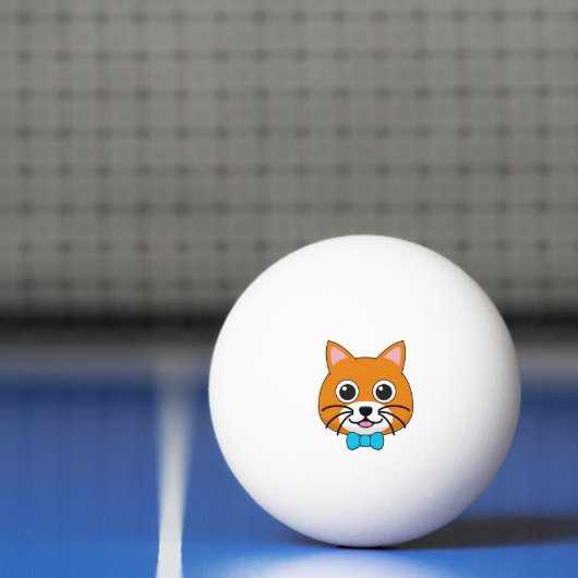 パピロンがかわいいハッピージンジャー猫 卓球ボール (ネット)