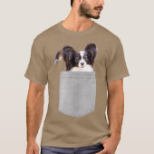 パピロンに犬 Tシャツ (正面)