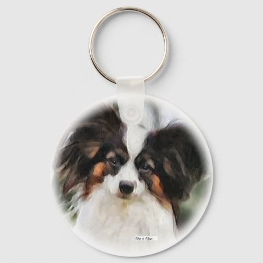 パピロンのアートギフト キーホルダー (正面)