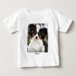 パピロンのアートギフト ベビーTシャツ