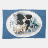 パピロンのクリスマスプレゼント キッチンタオル (横)