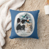 パピロンのクリスマスプレゼント クッション (ブランケット)