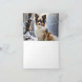 パピロンは雪のクリスマスを許す カード (内部)