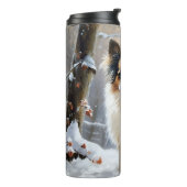 パピロンは雪のクリスマスを許す タンブラー (回転左)