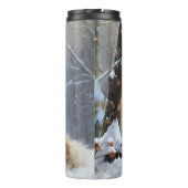 パピロンは雪のクリスマスを許す タンブラー (裏面)