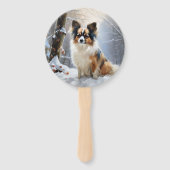 パピロンは雪のクリスマスを許す ハンドファン (裏面)