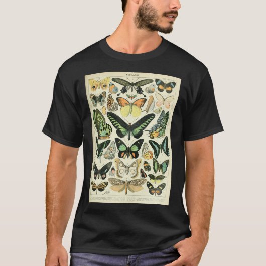 パピロンまたは蝶Adolphe Millot Scoop Tシャツ (正面)