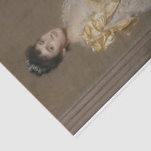 パピロンエレガントスパニエル犬女のポートレート 薄葉紙 (詳細)