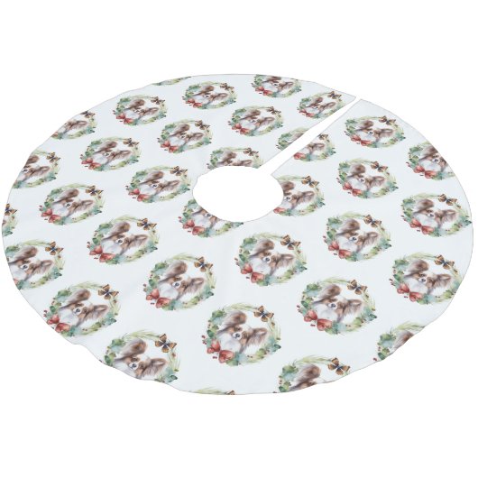 パピロンクリスマスリースフェスティバルカップ ブラッシュドポリエステルツリースカート (アングル)