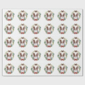 パピロンクリスマスリースフェスティバルカップ ラッピングペーパー (フラット)