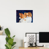 パピロンドッグウォールプリント ポスター (ホームオフィス)