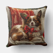 パピロンドッグクリスマスフェスティバル クッション (裏面)