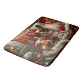 パピロンドッグクリスマスフェスティバル バスマット (アングル)