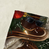 パピロンドッグクリスマスフェスティバル ビーチタオル (インサイチュ)