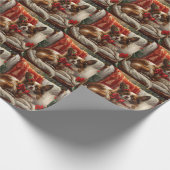 パピロンドッグクリスマスフェスティバル ラッピングペーパー (角)