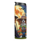 パピロンドッグスパンプキンハロウィンおもしろい タンブラー (回転右)