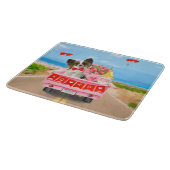 パピロンドッグバレンタインデートラックハート カッティングボード (角)