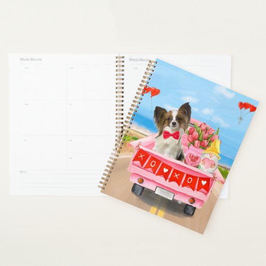 パピロンドッグバレンタインデートラックハート プランナー手帳 (ディスプレー)