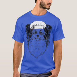 パピロンドッグ調理師シェフおもしろい料理 Tシャツ