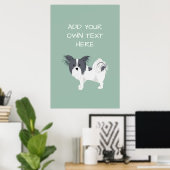 パピロンパーソナライズされたドッグネームのポスター ポスター (ホームオフィス)