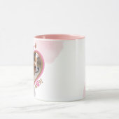 パピロンパーソナライズされたママ犬の写真と名前 マグカップ (中央)