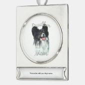 パピロンママ2 シルバープレートバナーオーナメント (左)