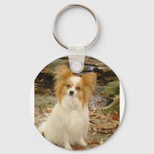 パピロン座る.png キーホルダー (正面)