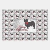 パピロン犬 ラッピングペーパーシート (正面)