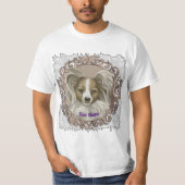 パピロン犬 Tシャツ (正面)
