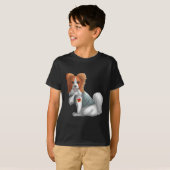 パピロン私は母タトゥードッグシャツマザが大好おもしろいき Tシャツ (正面フル)