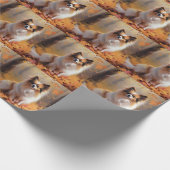 パピロン紅葉秋インスパイア ラッピングペーパー (角)