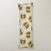 パピロン絵を描のレモンとホワイトオリジナルドッグアート ボディピロー (裏面 (縦))