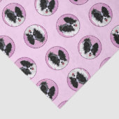 パピロン絵を描の白黒オリジナルドッグアート 薄葉紙 (詳細)