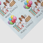 パピロン赤と白ドッグカラフル誕生日 薄葉紙 (詳細)