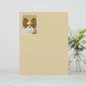 パピロン（ハウンドトリ）絵画ズ – オリジナルドッグアート (スタンド正面)