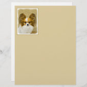 パピロン（ハウンドトリ）絵画ズ – オリジナルドッグアート (正面/裏面)