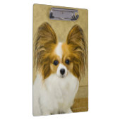 パピロン(ハウンドトリ)絵画ズ – オリジナルドッグアート クリップボード (右)