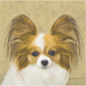 パピロン（ハウンドトリ）絵画ズ – オリジナルドッグアート シール (正面)