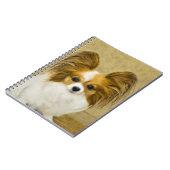 パピロン(ハウンドトリ)絵画ズ – オリジナルドッグアート ノートブック (左側)