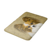 パピロン（ハウンドトリ）絵画ズ – オリジナルドッグアート バスマット (アングル)