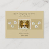 パピロン(ハウンドトリ)絵画ズ – オリジナルドッグアート 名刺 (正面)