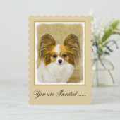 パピロン(ハウンドトリ)絵画ズ – オリジナルドッグアート 招待状 (スタンド正面)