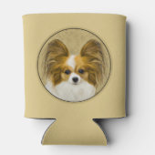 パピロン(ハウンドトリ)絵画ズ – オリジナルドッグアート 缶クーラー (裏面)