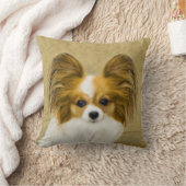 パピロン(ハウンド·ト絵画リ)ズ-オリジナル·ドッグ·アート クッション (ブランケット)