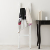 パピロン（白と黒）絵画の – Dog Art シェルパブランケット (インサイチュ)