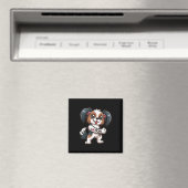パピロンIラブママおもしろい犬タトゥー マグネット (インサイチュ (食洗機))