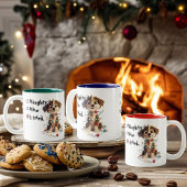 パピーいけなサンタのチェックリスト緑 ツートーンマグカップ