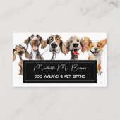 パピーおもしろいドッグウォーカートリマーペットシッター白 予約カード (正面)