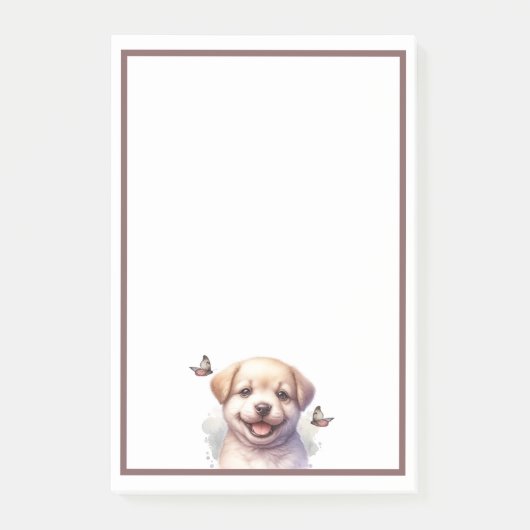 パピーと蝶 ポストイット (正面)