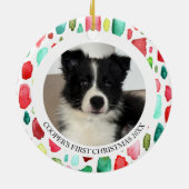 パピーの初めてのクリスマス2写真 セラミックオーナメント (裏面)